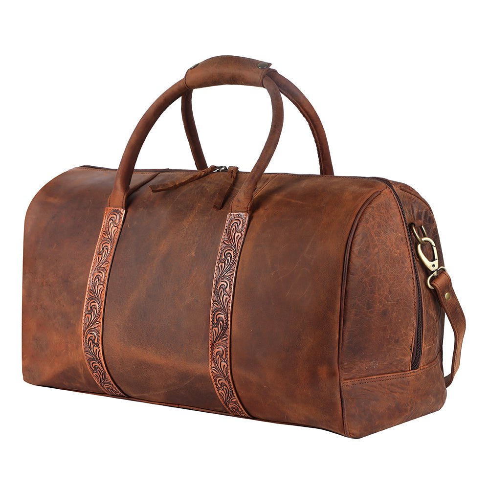 Ohlay Bags OHM101B Duffel Hand Tooled Genuine Leather Women Bag Western Handbag Purse