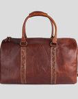 Ohlay Bags OHM102 Duffel Hand Tooled Genuine Leather Women Bag Western Handbag Purse