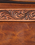 Ohlay Bags OHM111B Toiletry Hand Tooled Genuine Leather Women Bag Western Handbag Purse