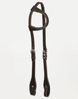 Hilason Western Horse Genuine Leather One Ear Headstall Bridle Engraved GS Concho Brown
