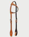 Hilason Western Horse Genuine Leather One Ear Headstall Bridle Engraved GS Concho Chestnut