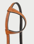 Hilason Western Horse Genuine Leather One Ear Headstall Bridle Engraved GS Concho Chestnut