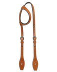 Hilason Western Horse Genuine Leather One Ear Headstall Bridle Engraved GS Concho Chestnut