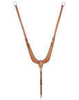 HILASON Western Genuine Leather Horse U Shaped Breast Collar Oiled Tan