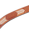HILASON Western Genuine Leather Horse V Shaped Breast Collar Oiled Tan