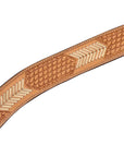 HILASON Western Genuine Leather Horse V Shaped Breast Collar Oiled Tan