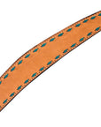 HILASON Western Genuine Leather Horse V Shaped Breast Collar Oiled Tan