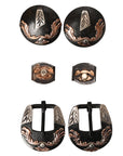 Hilason Western German Silver Hand Engraved Horse Tack Set Buckle Concho