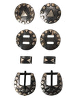 Hilason Western German Silver Hand Engraved Horse Tack Set Buckle Concho