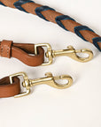 8 Feet Hilason Western Horse American Leather Laced Barrel Roper Reins Brown
