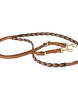 8 Feet Hilason Western Horse American Leather Laced Barrel Roper Reins Brown