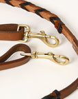 8 Feet Hilason Western Horse American Leather Laced Barrel Roper Reins Brown