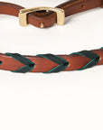 8 Feet Hilason Western Horse American Leather Laced Barrel Roper Reins Brown