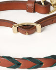 8 Feet Hilason Western Horse American Leather Laced Barrel Roper Reins Brown