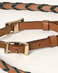 8 Feet Hilason Western Horse American Leather Laced Barrel Roper Reins Brown