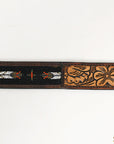 HILASON Western Genuine Leather Belt for Men Women Cowboy Cowgirl Handmade Unisex Full Grain Heavy Duty Tooled Beaded Belt