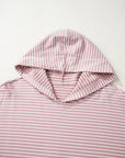 Stripe Thumbhole Drop Shoulder Sleeve Hoodie