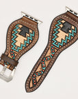 American Darling Beautifully Hand Tooled Genuine American Leather I watch Strap Men and Women Unisex