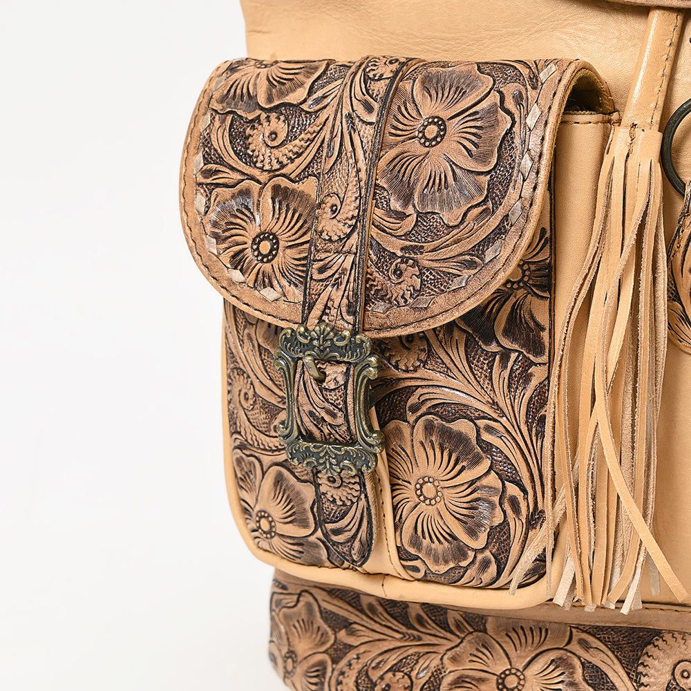 American Darling ADBG1306 Backpack Hand Tooled Genuine Leather Women Bag Western Floral Handbag
