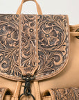 American Darling ADBG1306 Backpack Hand Tooled Genuine Leather Women Bag Western Floral Handbag