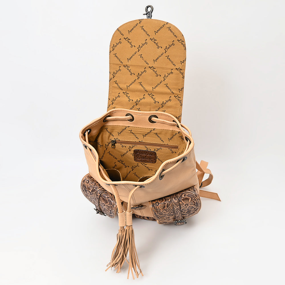 American Darling ADBG1306 Backpack Hand Tooled Genuine Leather Women Bag Western Floral Handbag