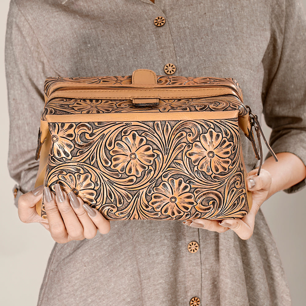 American Darling ADBG1312 Hand Tooled Genuine Leather Women Bag Western Handbag Purse
