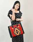 American Darling Saddle Blanket Genuine Leather Women Bag Western Handbag Purse