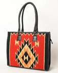 American Darling Saddle Blanket Genuine Leather Women Bag Western Handbag Purse