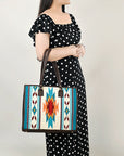 American Darling Saddle Blanket Genuine Leather Women Bag Western Handbag Purse