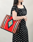 American Darling Saddle Blanket Genuine Leather Women Bag Western Handbag Purse