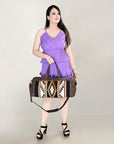 OHLAY OHA101A DUFFEL Upcycled Wool Genuine Leather women bag western handbag purse
