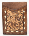 American Darling ADCCG102 Floral Western Hand Tooled Genuine Leather Women Card-Holder