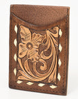 American Darling ADCCG102 Floral Western Hand Tooled Genuine Leather Women Card-Holder
