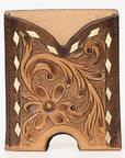 American Darling ADCCG105 Floral Western Hand Tooled Genuine Leather Women & Man Card-Holder