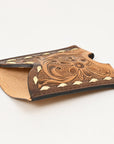 American Darling ADCCG105 Floral Western Hand Tooled Genuine Leather Women & Man Card-Holder