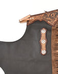 Hilason Western Bull Riding Chinks Chaps Adult Pro Rodeo Bronc Leather Brown
