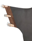 Hilason Western Bull Riding Chinks Chaps Adult Pro Rodeo Bronc Leather Brown