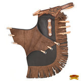 Hilason Bull Riding Chinks Adult Pro Rodeo Bronc Leather Brown