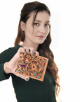 American Darling Wallet Hand Tooled Genuine Leather Women Bag Western Handbag Purse