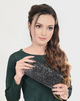 American Darling Wallet Hand Tooled Genuine Leather Women Bag Western Handbag Purse