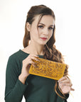 American Darling Wallet Hand Tooled Genuine Leather Women Bag Western Handbag Purse