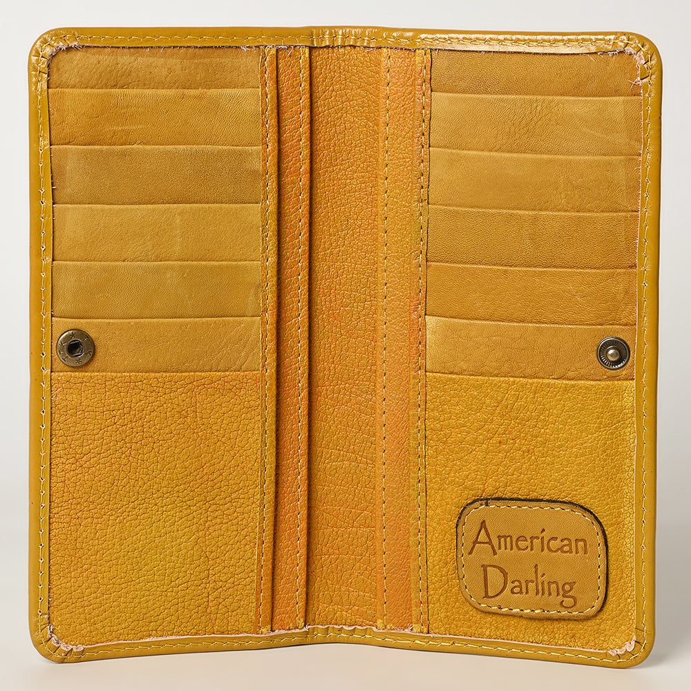 American Darling Wallet Hand Tooled Genuine Leather Women Bag Western Handbag Purse