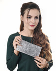 American Darling Wallet Hand Tooled Genuine Leather Women Bag Western Handbag Purse