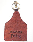 American Darling ADKRM117 Hair-On Genuine Leather Keyring