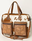 American Darling Briefcase Hair On Genuine Leather Women Bag Western Handbag Purse