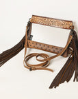 American Darling Clear Bag Hand Tooled Genuine Leather Women Bag Western Handbag Purse