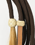 Hilason Western Horse Beautiful Noseband  Tack American Leather Rein with Bosal Set