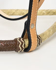 Hilason Western Horse Beautiful Noseband  Tack American Leather Rein with Bosal Set