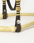 Hilason Western Horse Beautiful Noseband  Tack American Leather Rein with Bosal Set