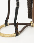 Hilason Western Horse Beautiful Noseband  Tack American Leather Rein with Bosal Set